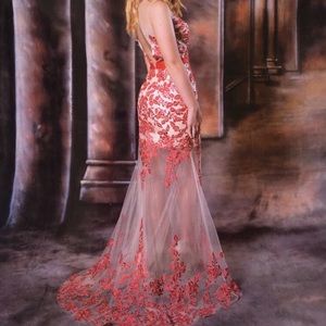 Lace Mermaid Prom Dress